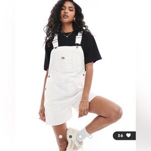 Dickies Cream Overalls Shorts
